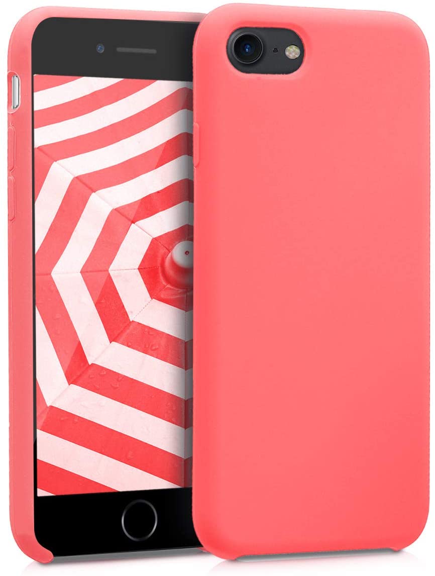 KW iPhone SE 2022 / SE 2020 / 7 / 8 Θήκη Σιλικόνης Rubber TPU - Neon Coral - 40225.103