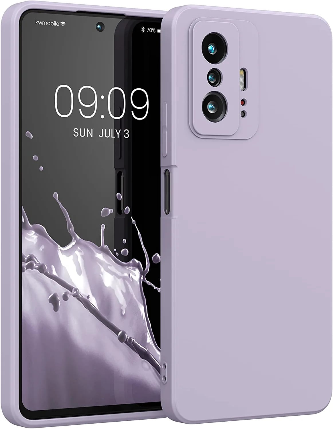 KW Xiaomi 11T / 11T Pro Θήκη Σιλικόνης Rubberized TPU - Purple Cloud - 56573.192