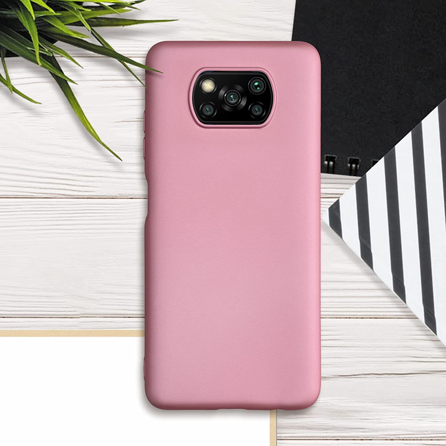 KW Xiaomi Poco X3 NFC Θήκη Σιλικόνης TPU - Metallic Rose Gold - 53483.31