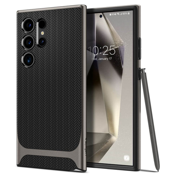 Spigen Samsung Galaxy S24 Ultra Neo Hybrid Θήκη με Σκληρό Πλαίσιο - Gunmetal