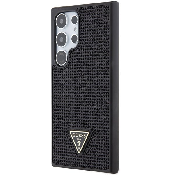 Guess Samsung Galaxy S24 Ultra - Rhinestone Triangle - Σκληρή Θήκη με Πλαίσιο Σιλικόνης - Black - GUHCS24LHDGPPK