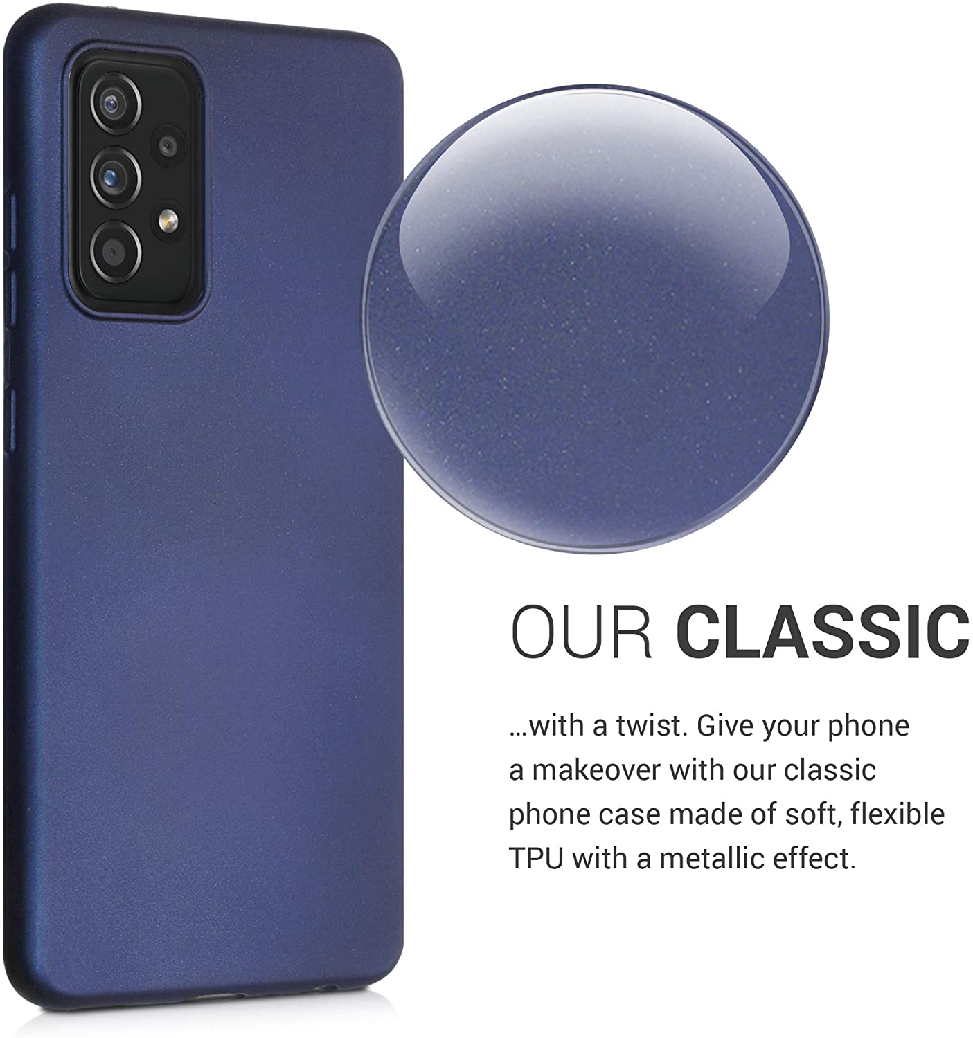 KW Samsung Galaxy A52 / A52 5G / A52s 5G Θήκη Σιλικόνης TPU - Metallic Blue - 54351.64