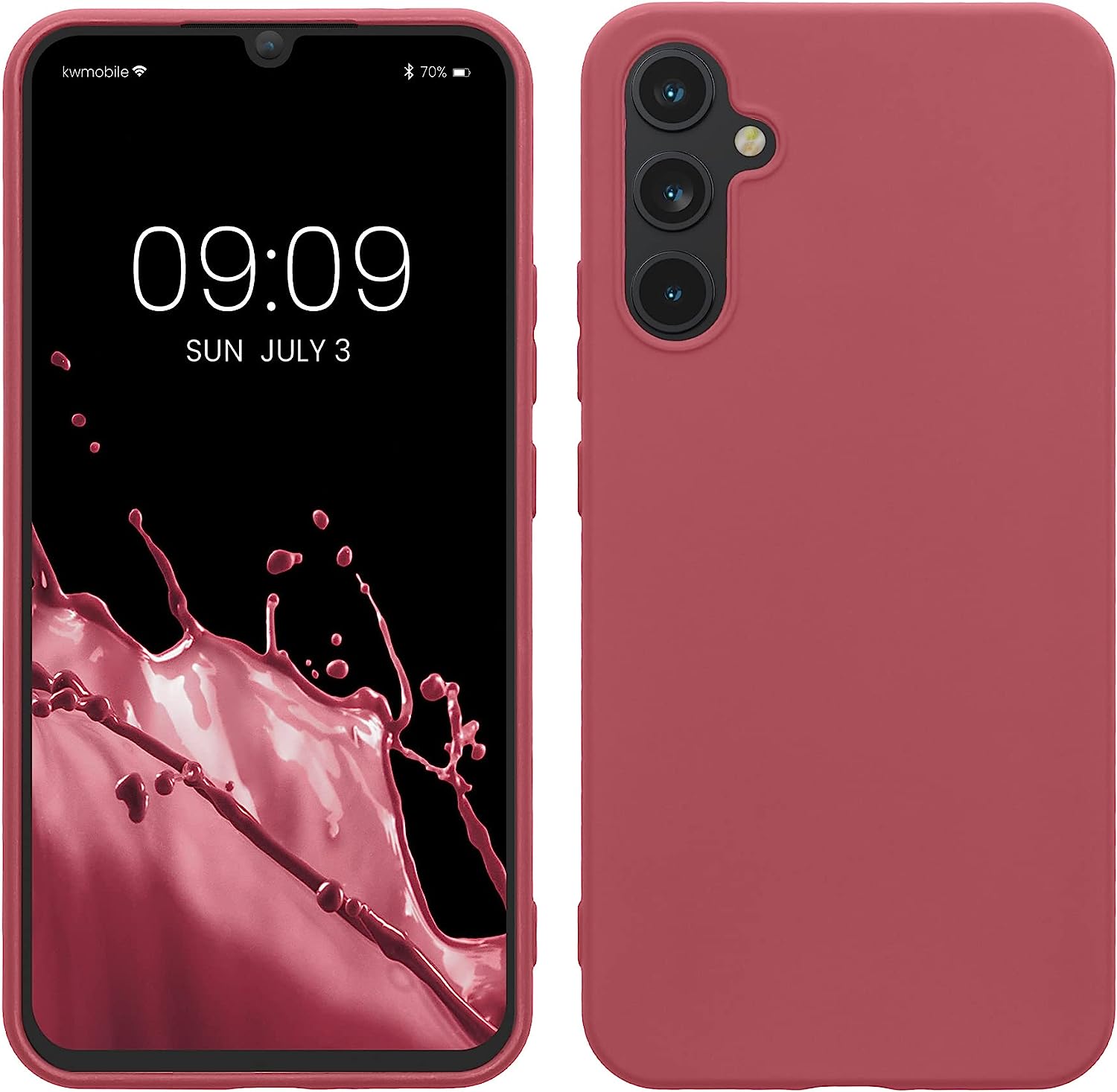 KW Samsung Galaxy A34 5G Θήκη Σιλικόνης TPU - Dark Rose - 60809.167