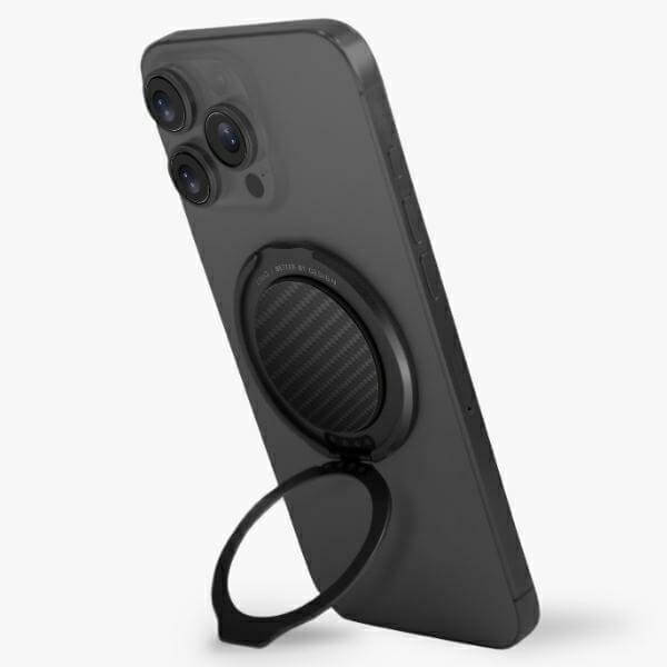 Uniq GripFit Premium 360 Ring Holder - Μαγνητικό Δαχτυλίδι Συγκράτησης Κινητού / Βάση Στήριξης - Carbon Black