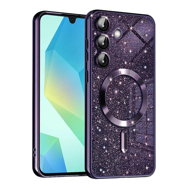 Techsuit Samsung Galaxy A16 4G / A16 5G - Luxury Glitter MagSafe - Θήκη Σιλικόνης - Deep Purple