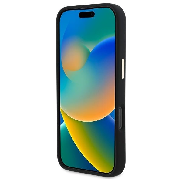 Guess iPhone 16 Pro - Silicone Script Metal Logo and Frame - Σκληρή Θήκη με Πλαίσιο Σιλικόνης - Black - GUHCP16LSMBSLK