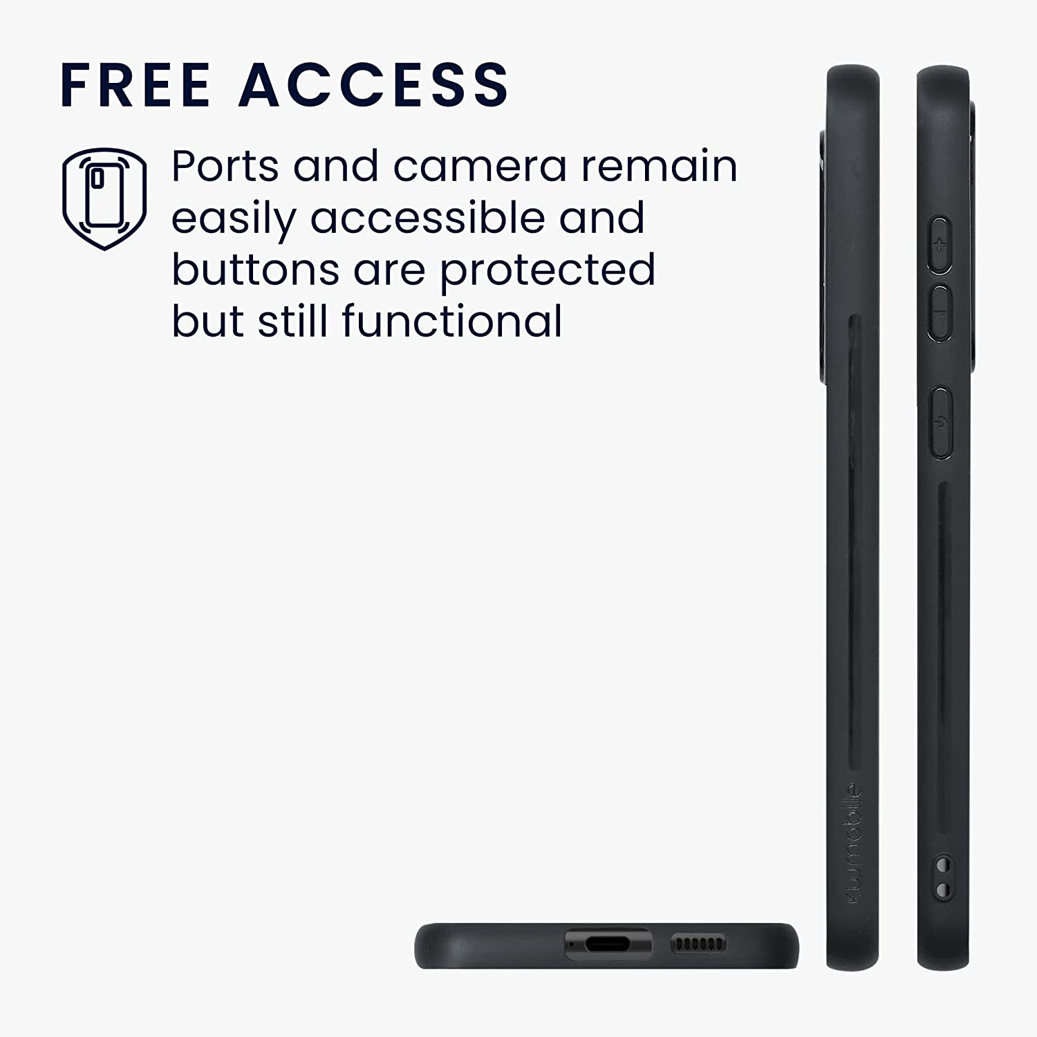 KW Samsung Galaxy S23+ Θήκη από Φυσικό Ξύλο και Carbon - Dark Brown / Black - 60505.01