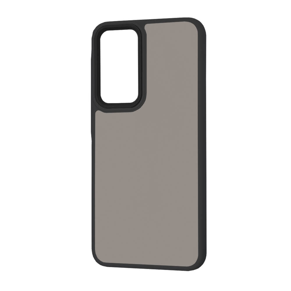 Techsuit Samsung Galaxy A56 5G - HaloFrost Series - Σκληρή Θήκη με Πλαίσιο Σιλικόνης - Smoke Black