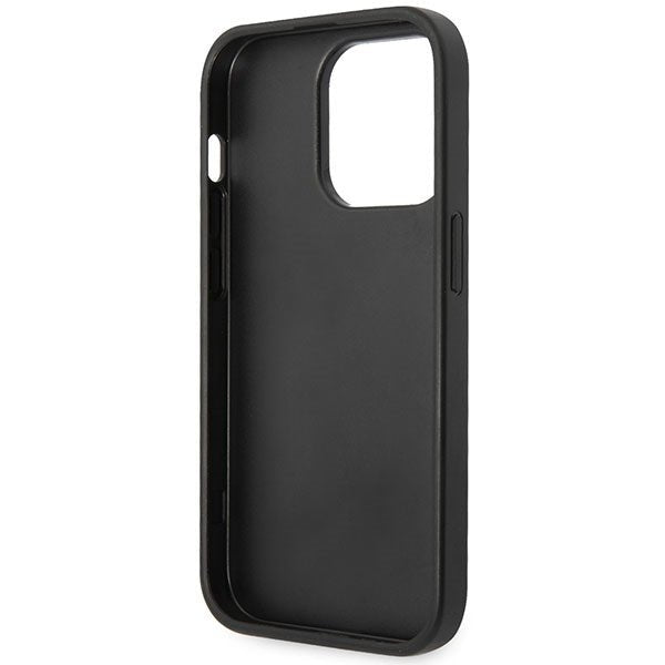 Guess iPhone 15 Pro Max - 4G Big Metal Logo Θήκη με Επένδυση Συνθετικού Δέρματος - Grey - GUHCP15X4GMGGR
