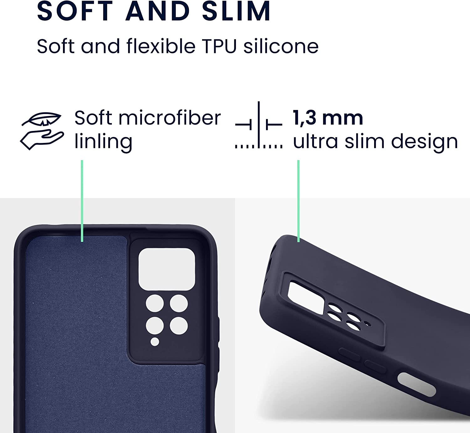 KW Xiaomi Redmi Note 11 Pro / Note 11 Pro 5G Θήκη Σιλικόνης Rubber TPU - Blueberry Blue - 57919.186