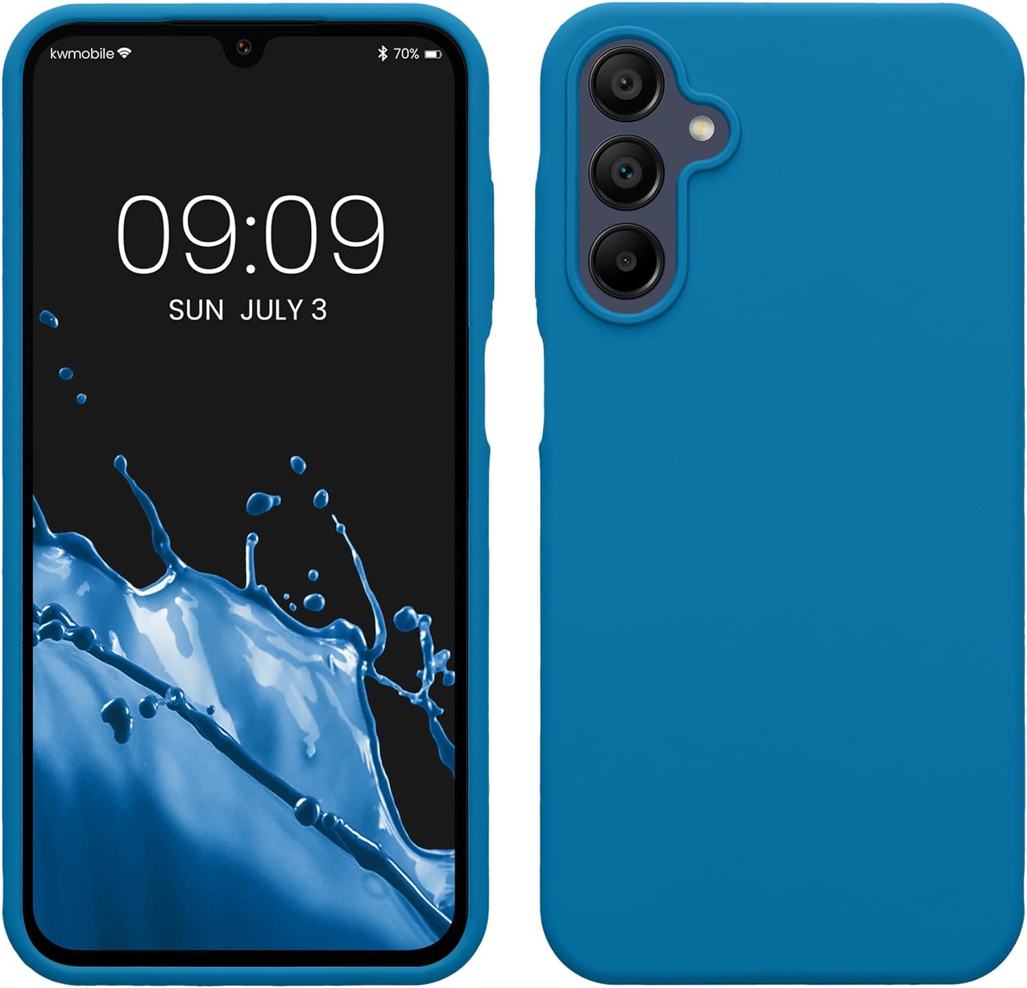 KW Samsung Galaxy A15 4G / A15 5G Θήκη Σιλικόνης Rubberized TPU - Caribbean Blue