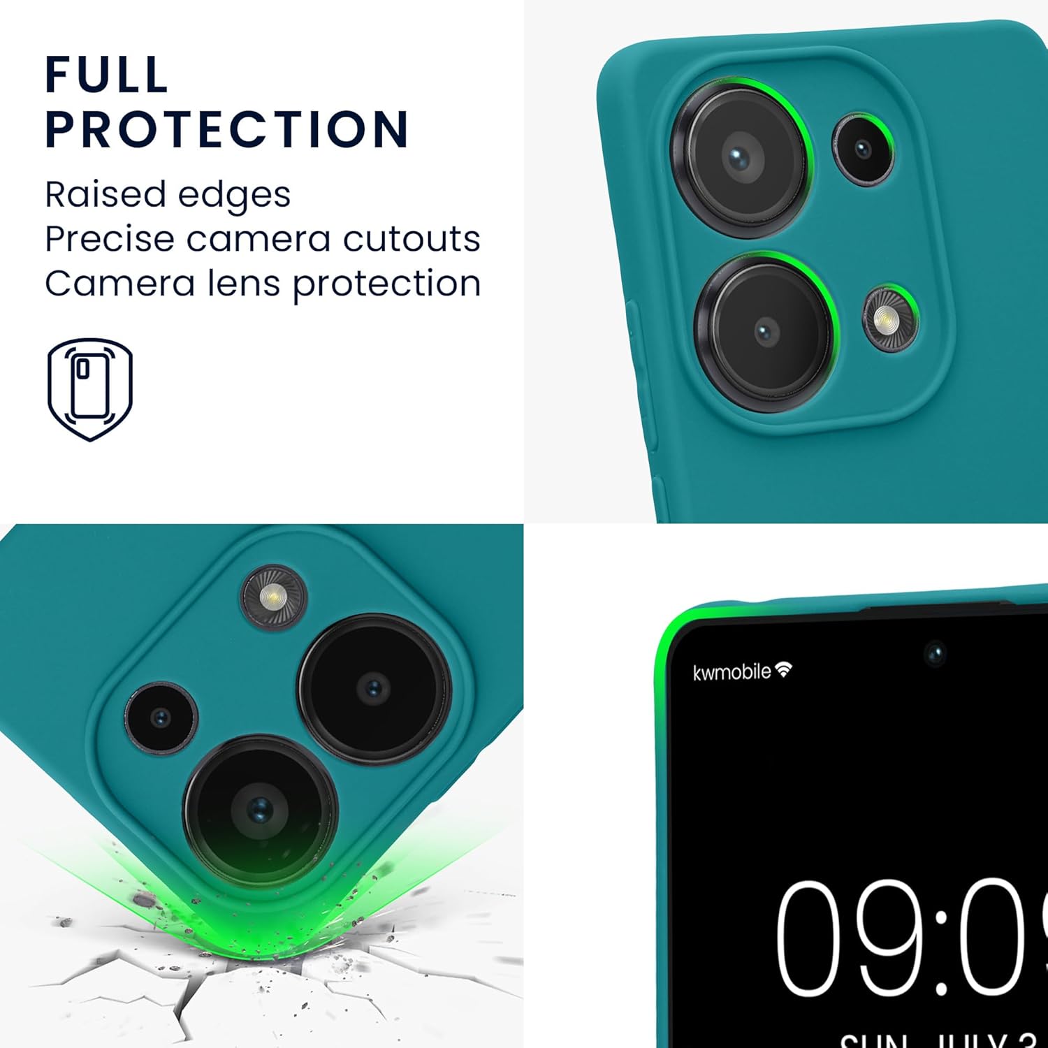 KW Xiaomi Redmi Note 13 Pro 4G Θήκη Σιλικόνης TPU - Matte Petrol