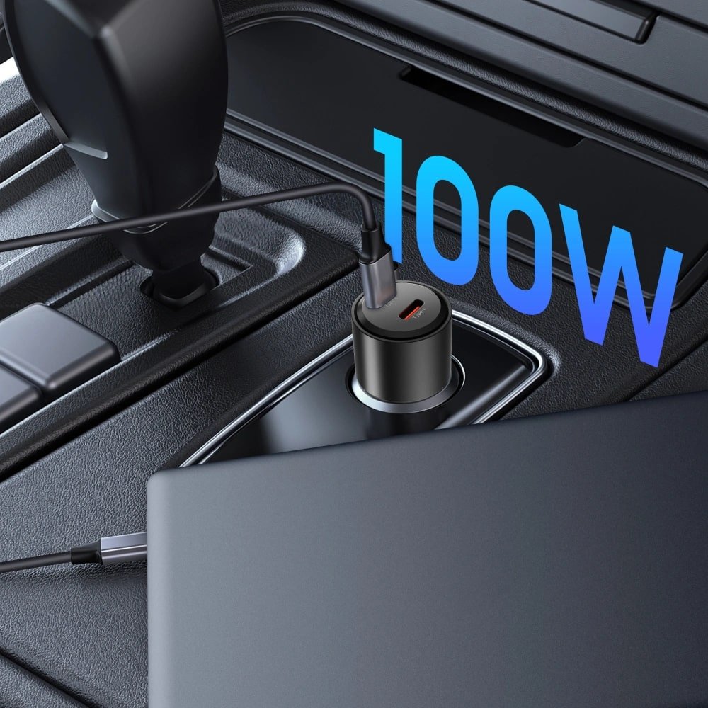 Tech - Protect CC03 PD100W Φορτιστής Αυτοκινήτου Γρήγορης Φόρτισης με 2 Θύρες Type - C - Black