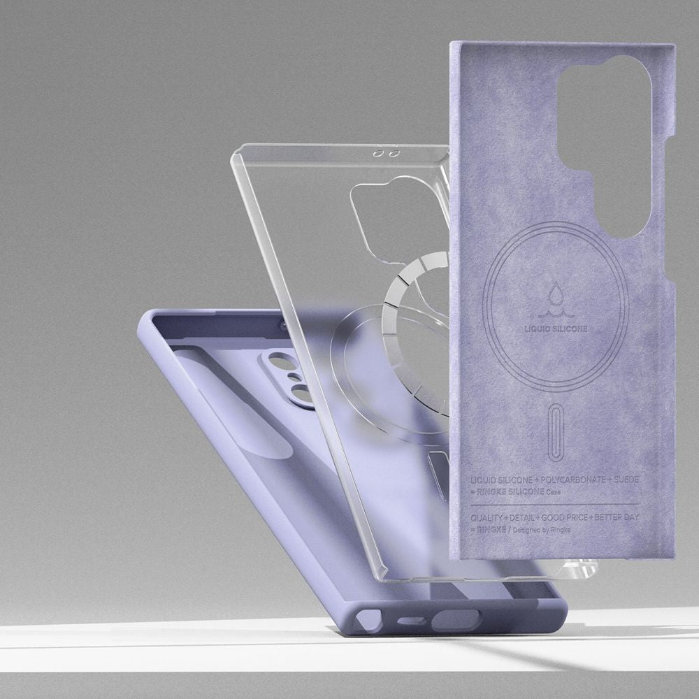Ringke Samsung Galaxy S24 Ultra Silicone Magnetic MagSafe Case Θήκη Σιλικόνης με MagSafe - Lavender