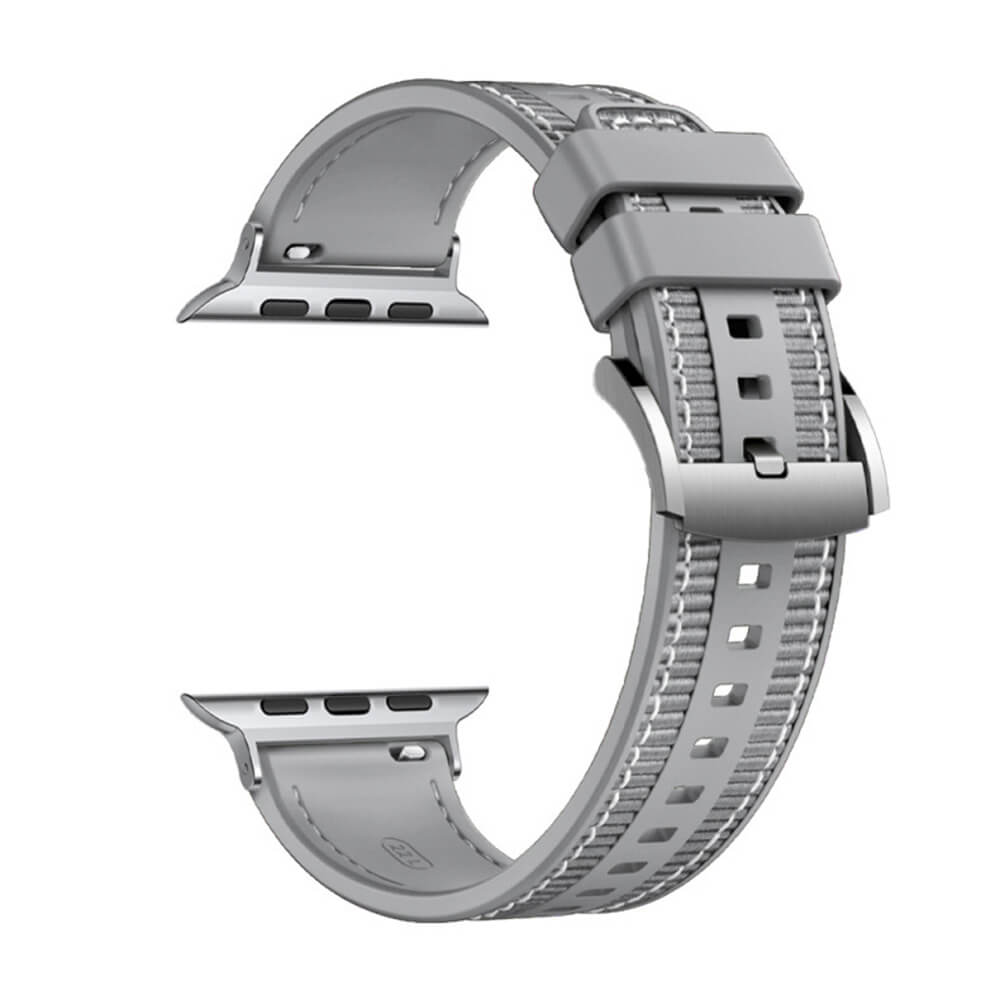 Techsuit Λουράκι Apple Watch 4/5/6/7/8/9/10/11 - SE (1/2/3) - ULTRA (1/2/3) - 44/45/46/49mm Watchband Σιλικόνης W051 - Gray