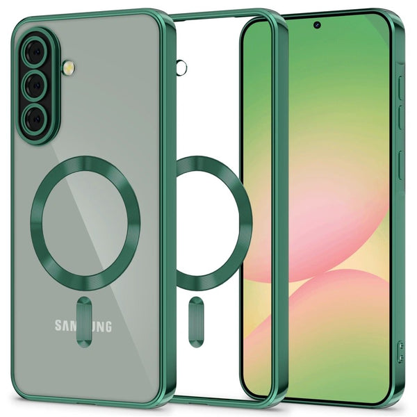 Tech - Protect Samsung Galaxy A56 5G MagFlex Θήκη Σιλικόνης TPU με MagSafe - Διάφανη / Jungle Green