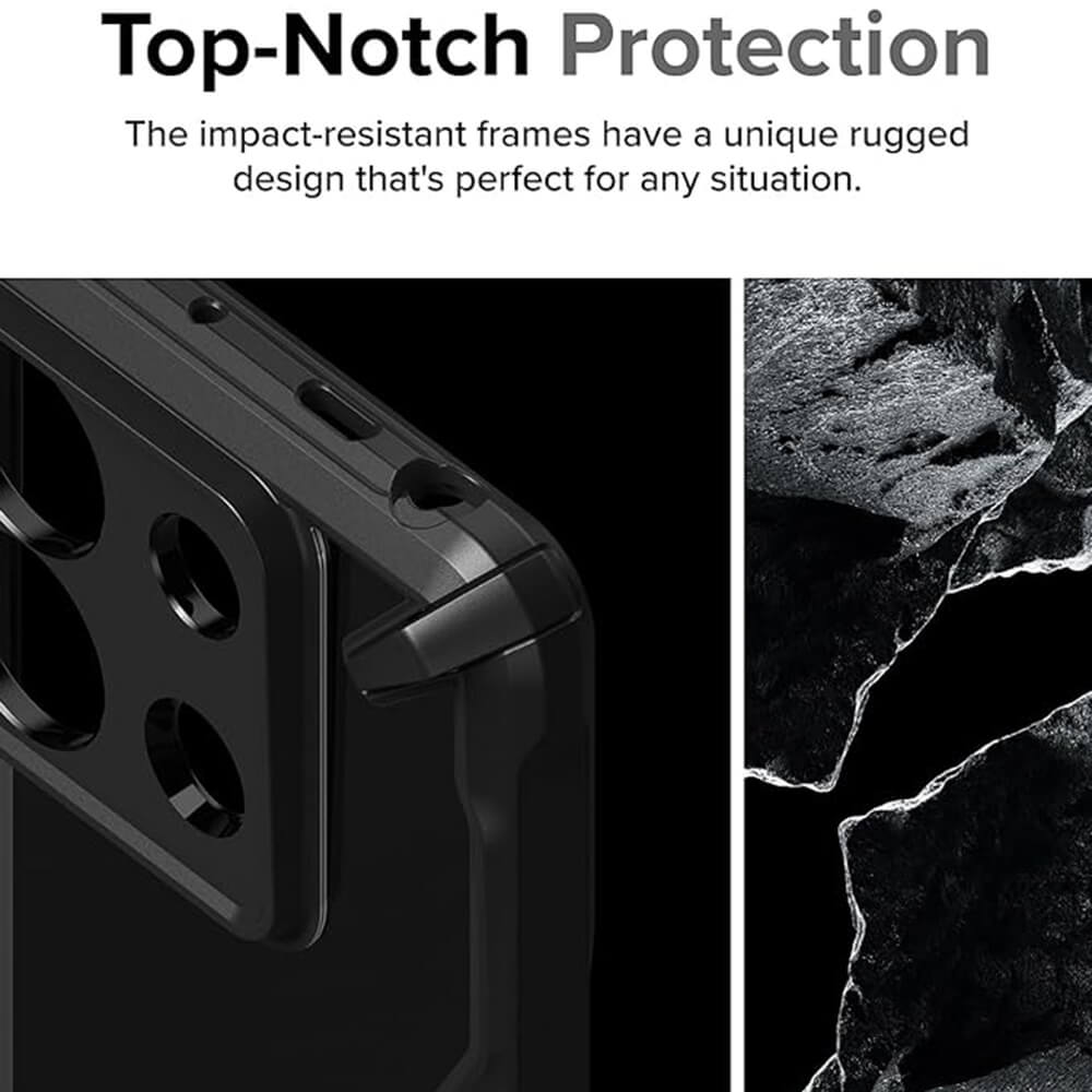 Ringke Xiaomi Redmi Note 13 Pro 5G / Poco X6 - Fusion X - Σκληρή Θήκη με Πλαίσιο Σιλικόνης - Black