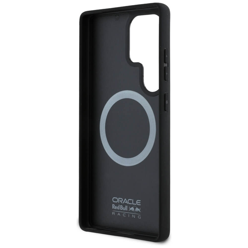 Red Bull Samsung Galaxy S25 Ultra - Real Carbon Fiber Powerbar - MagSafe Σκληρή Θήκη με Πλαίσιο Σιλικόνης - Black - RBHMS25L24CFGSMK