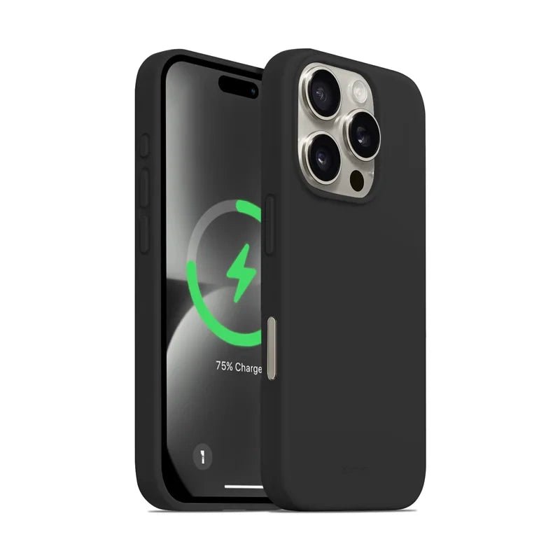 Crong iPhone 16 Pro Color Cover Magnetic - Θήκη Σιλικόνης με MagSafe - Black