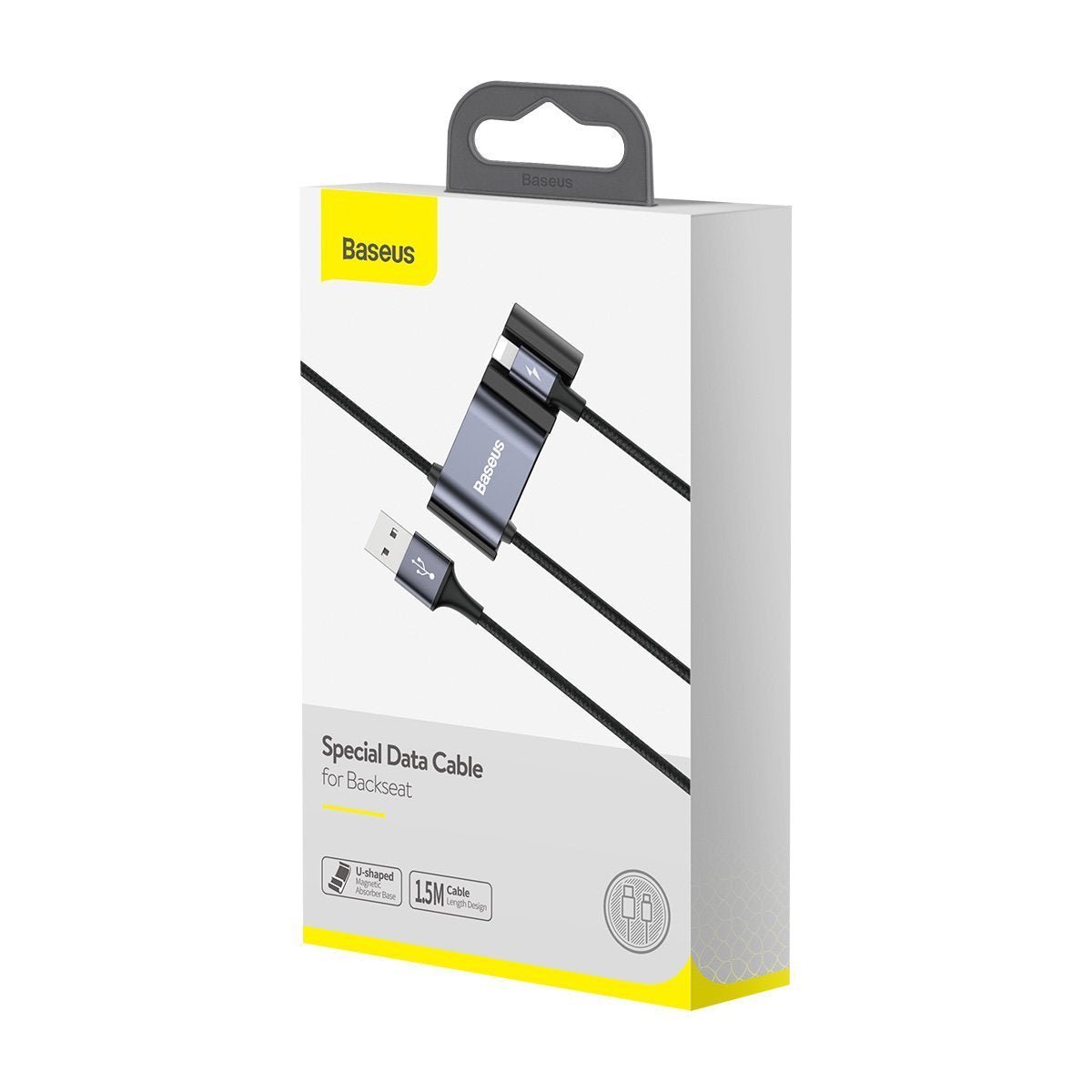 Baseus Special Data Cable for Backseat με 2xUSB Hub με Ενσωματωμένο Καλώδιο Lightning - Black - CALHZ - 01