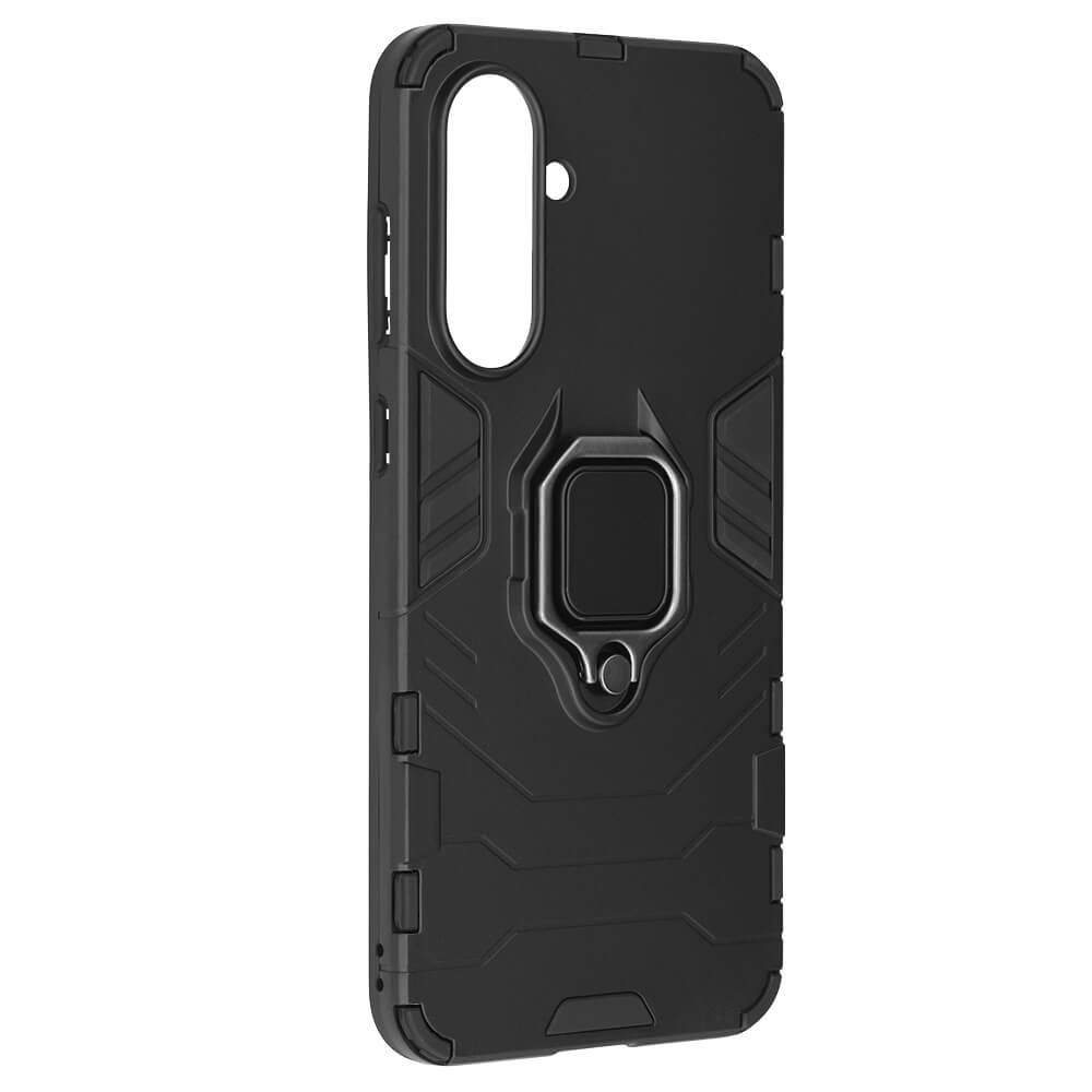 Techsuit Samsung Galaxy A56 5G - Silicone Shield - Σκληρή Θήκη με Δαχτυλίδι Συγκράτησης - Black