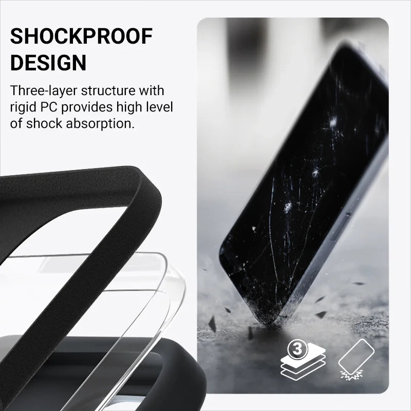 Crong iPhone 16 Pro Max Color Cover Magnetic - Θήκη Σιλικόνης με MagSafe - Black