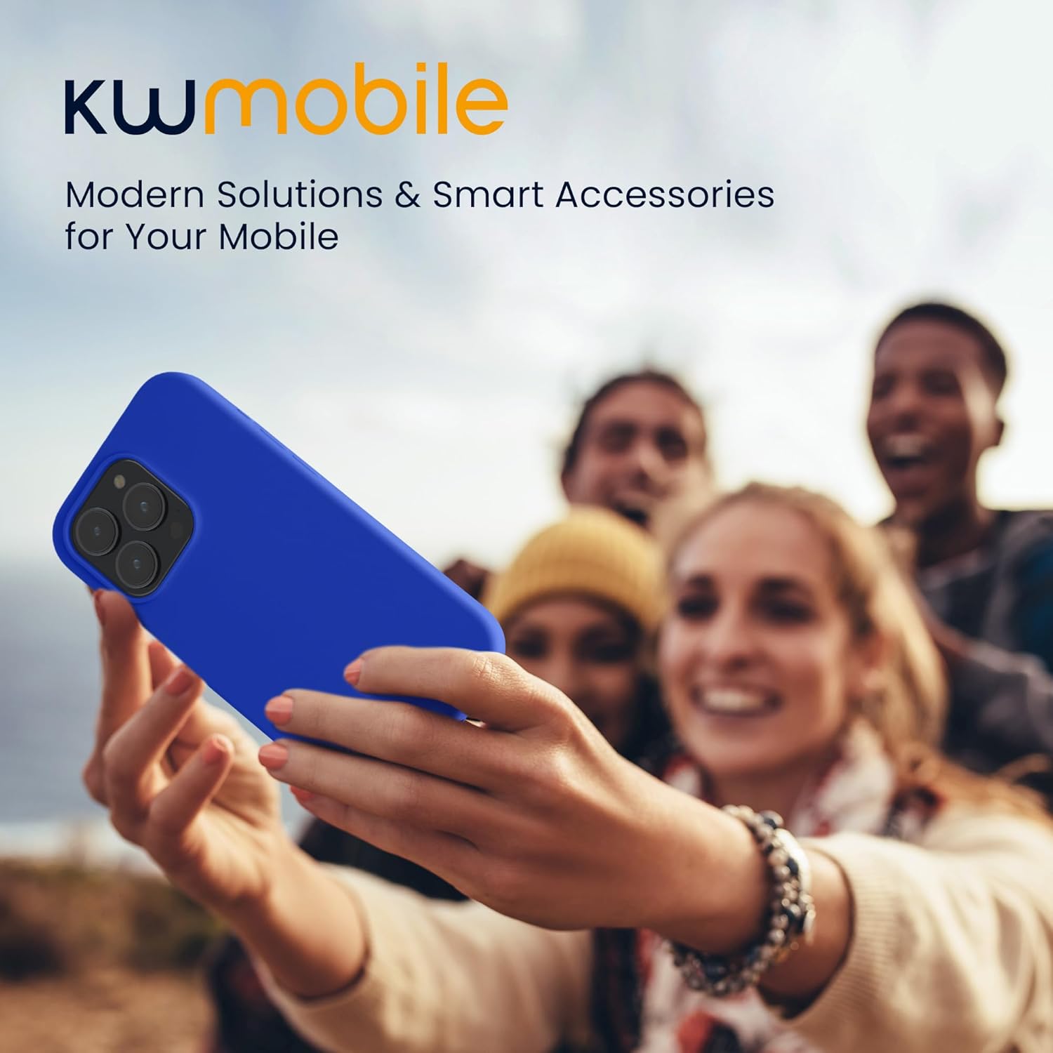KW iPhone 15 Pro Θήκη Σιλικόνης Rubberized TPU - Baltic Blue
