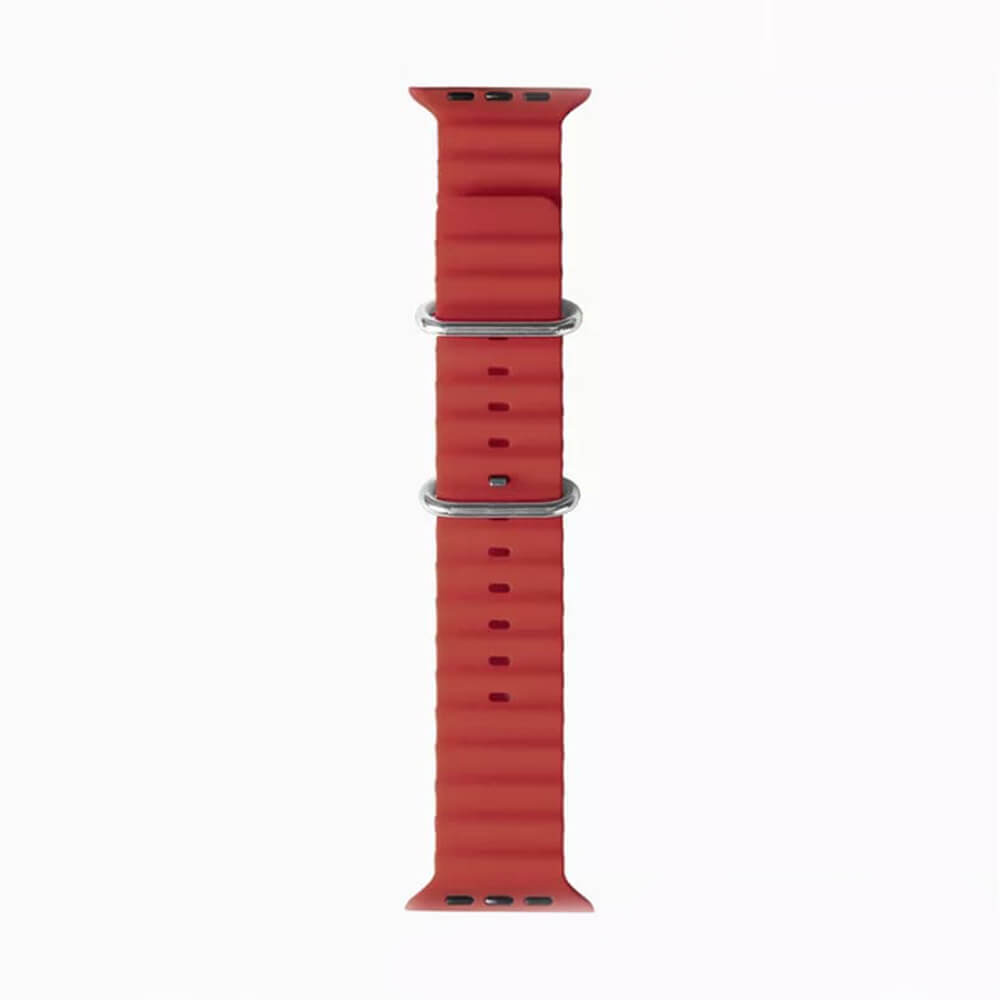 Techsuit Λουράκι Apple Watch 2/3/4/5/6/7/8/9/10/11 - SE (1/2/3) - 38/40/41/42mm Watchband W038 Σιλικόνης - Wine Red