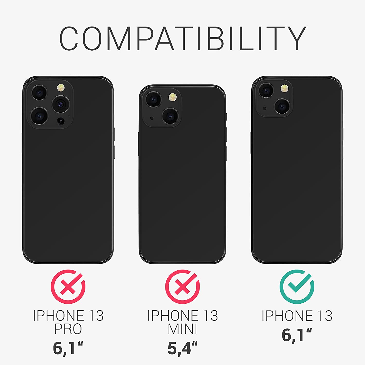 KW iPhone 13 Θήκη Σιλικόνης TPU με Υποδοχή για Κάρτα / Φωτογραφία - Διάφανη - 57523.03