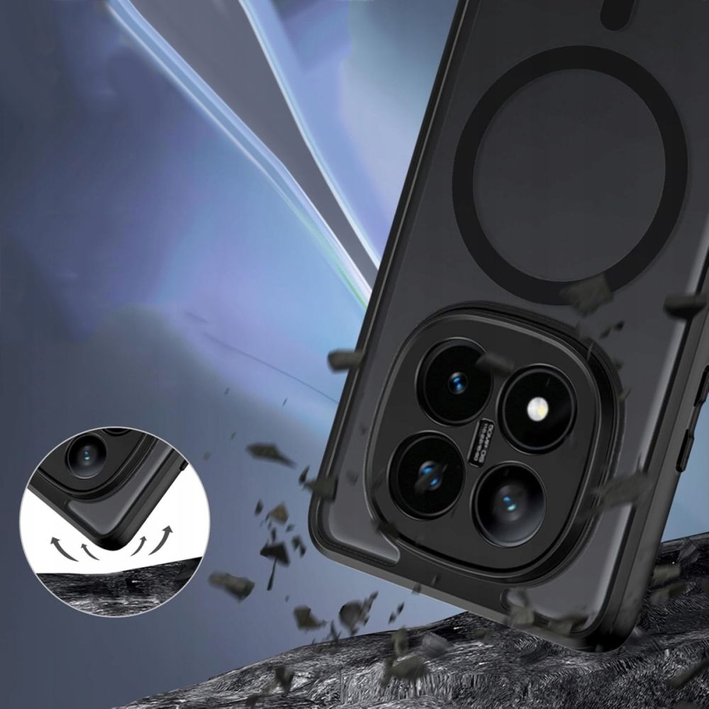 Tech - Protect Xiaomi Redmi Note 14 Pro+ 5G MagMat Σκληρή Θήκη με Πλαίσιο Σιλικόνης και MagSafe - Matte Black