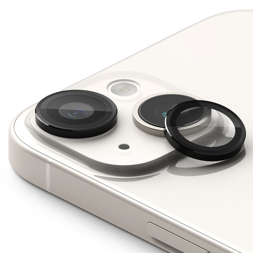 Ringke iPhone 15 / iPhone 15 Plus Lens Frame Glass Αντιχαρακτικό Γυαλί για την Κάμερα - Black