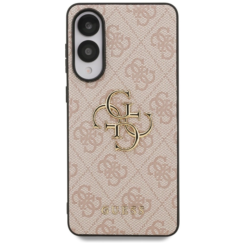 Guess Samsung Galaxy S25 Edge - Big 4G Logo Classic Logo - Σκληρή Θήκη με Επένδυση από Οικολογικό Δέρμα - Pink - GUHCS25E4GMGPI