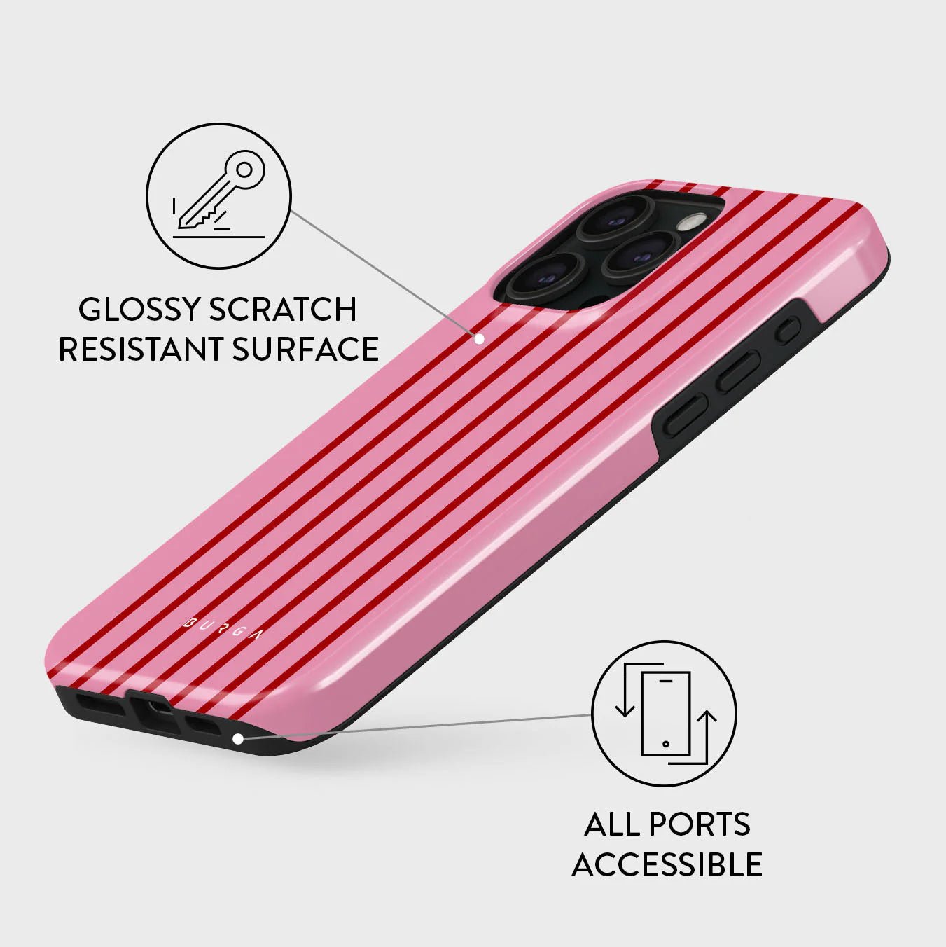 Burga iPhone 15 Pro Fashion Tough MagSafe Σκληρή Θήκη με MagSafe - Favorite Bikini