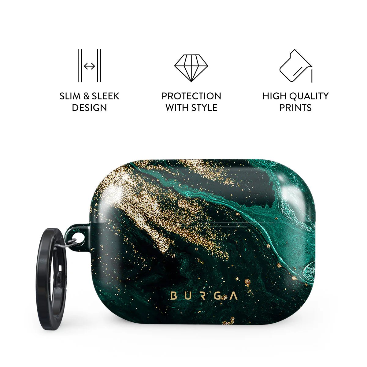 Burga AirPods Pro 2 Σκληρή Θήκη - Emerald Pool