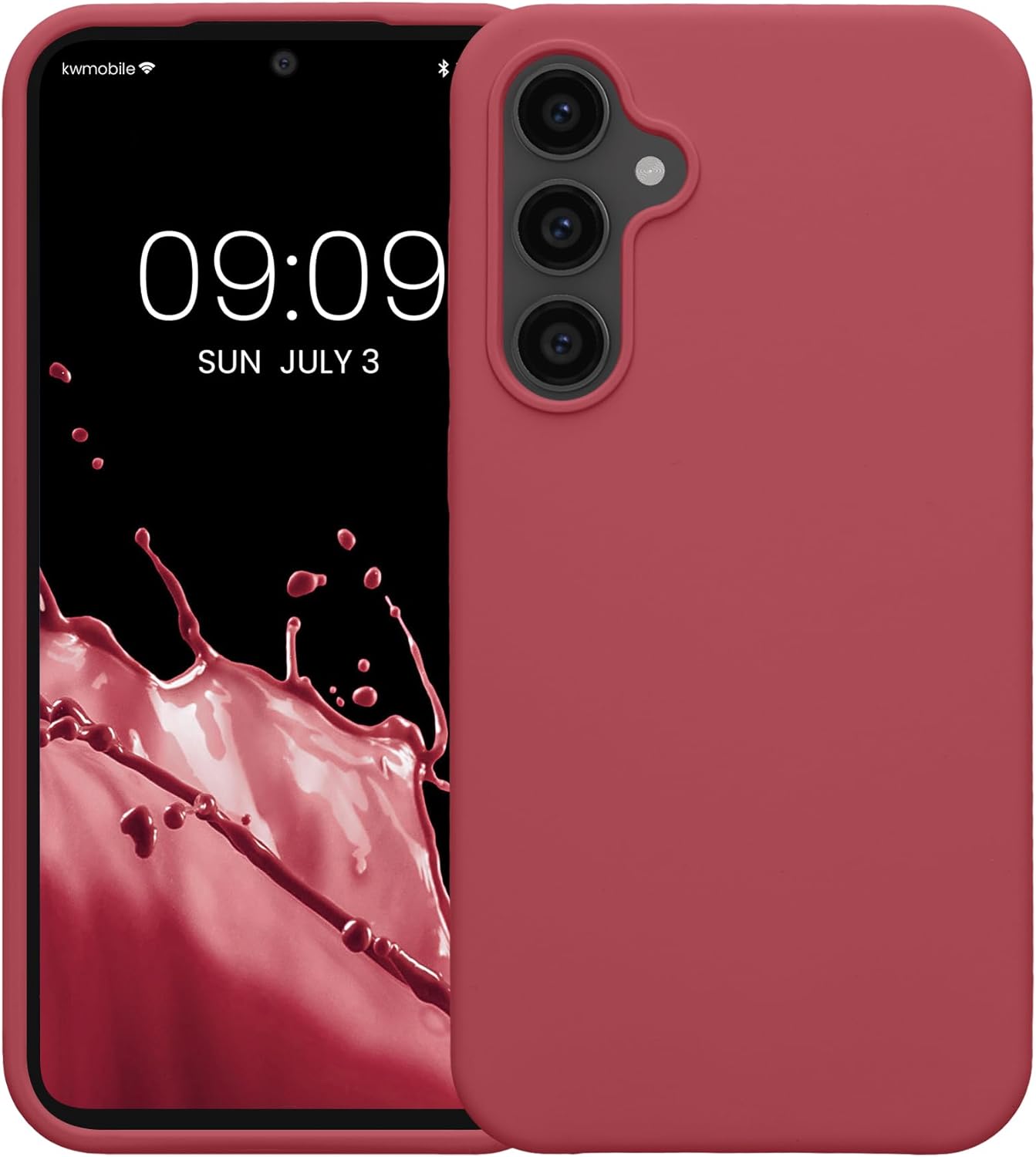 KW Samsung Galaxy S23 FE Θήκη Σιλικόνης Rubberized TPU - Dark Rose