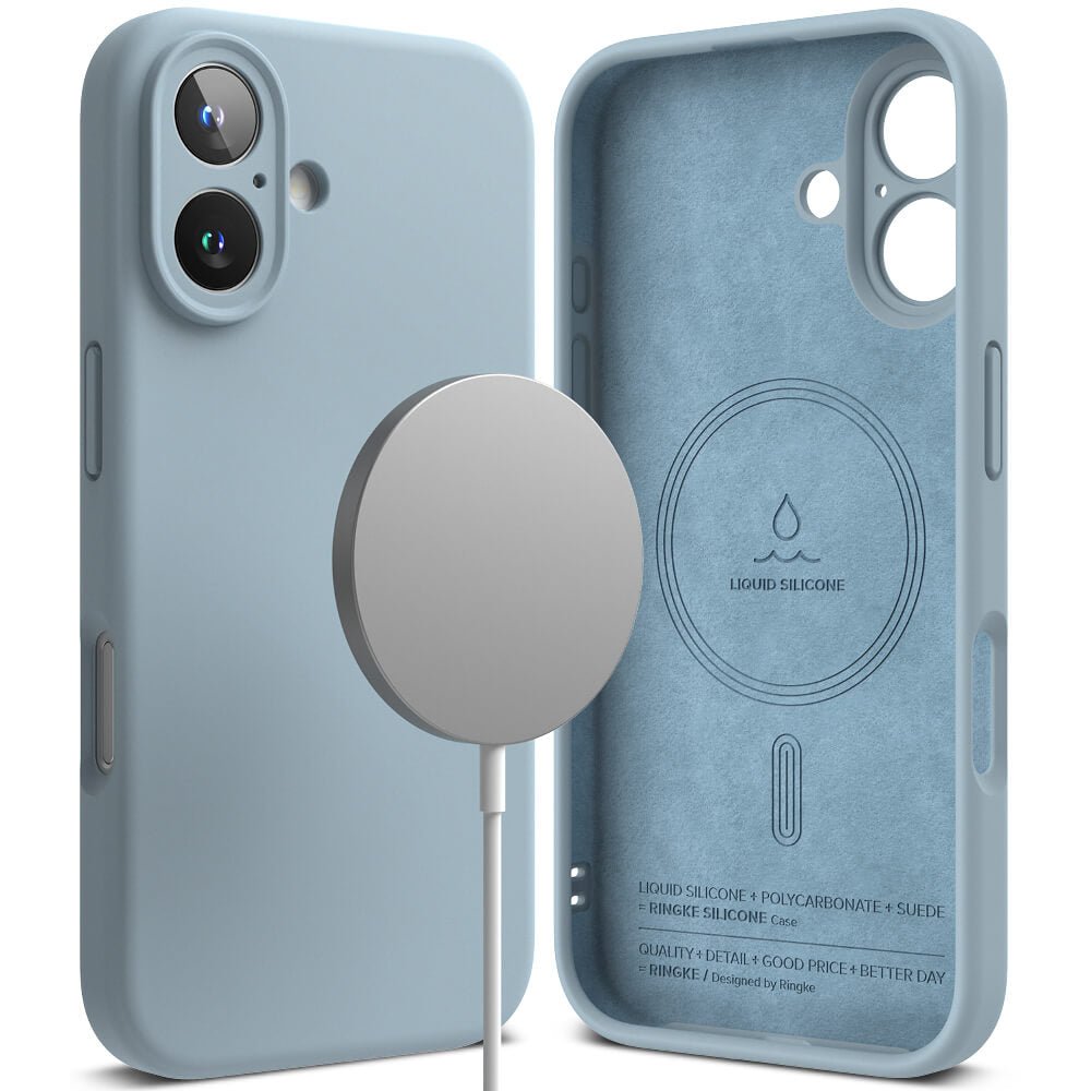Ringke iPhone 16 Plus Silicone Magnetic MagSafe Case Θήκη Σιλικόνης με MagSafe - Blue