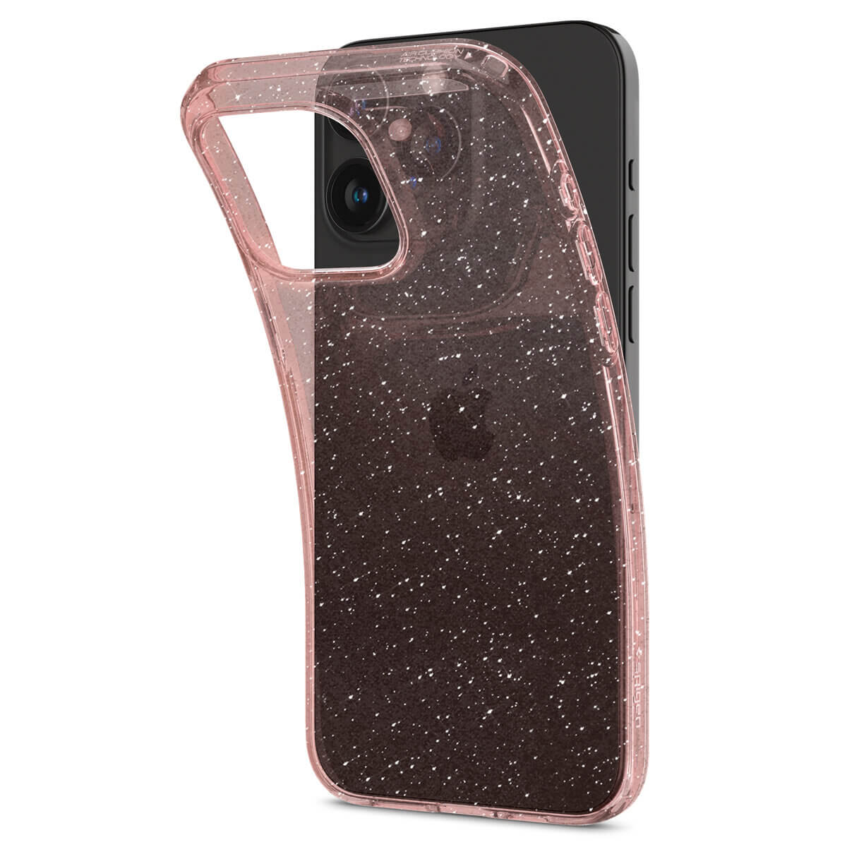 Spigen iPhone 15 Pro Liquid Crystal Θήκη Σιλικόνης - Glitter Rose