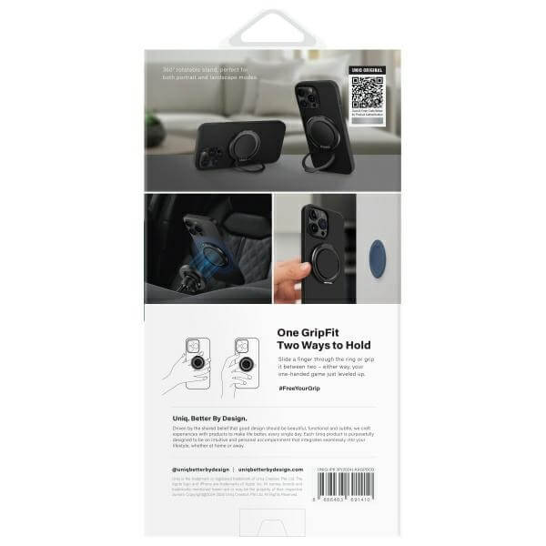 Uniq iPhone 16 Pro Keva Air MagClick Σκληρή Θήκη με Πλαίσιο Σιλικόνης και MagSafe - Carbon Black