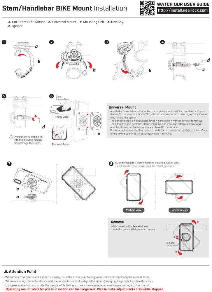 Spigen Gearlock MS100 Universal Βάση Κινητών για Ποδήλατα - Black