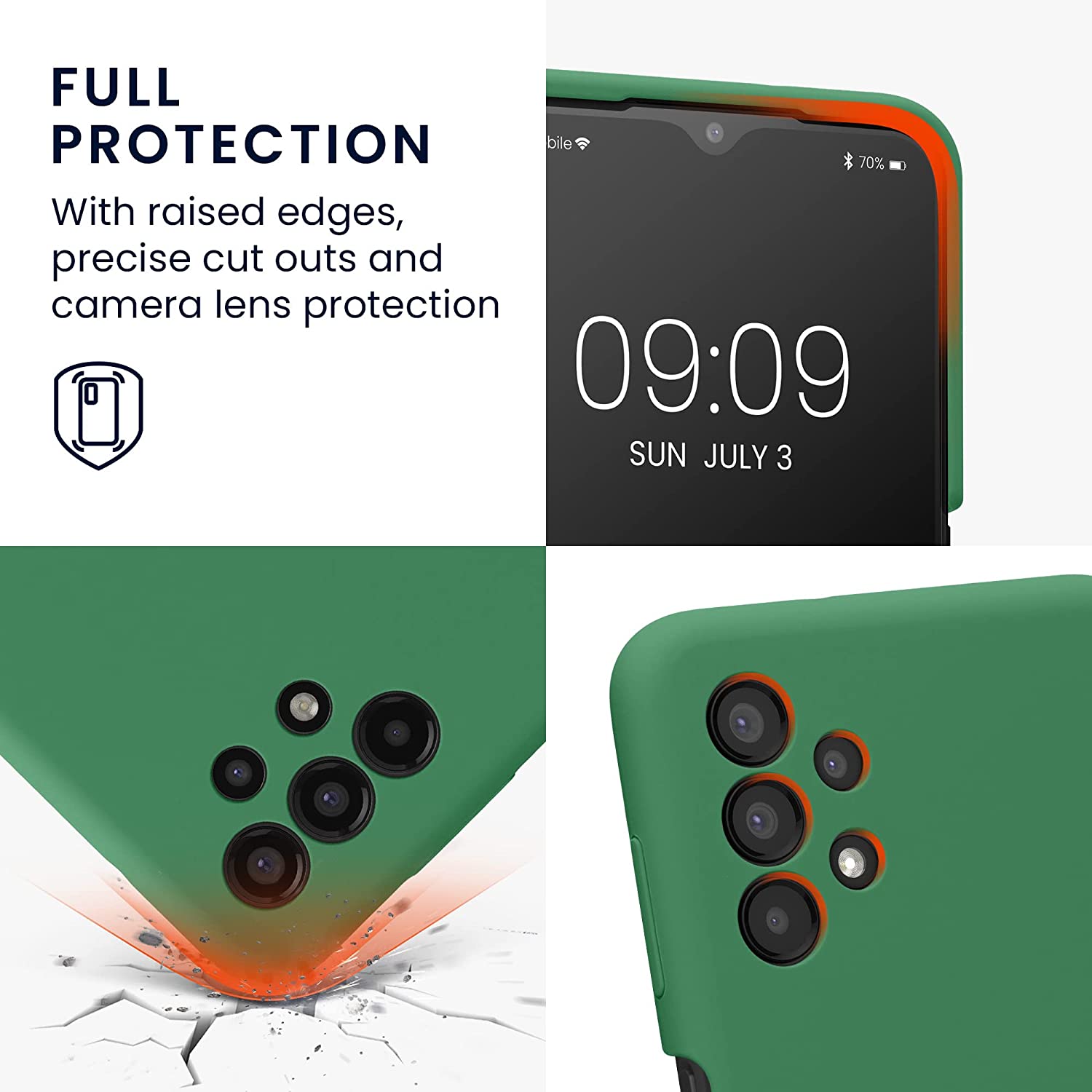 KW Samsung Galaxy A13 4G Θήκη Σιλικόνης Rubberized TPU - Pixie Green - 57832.227