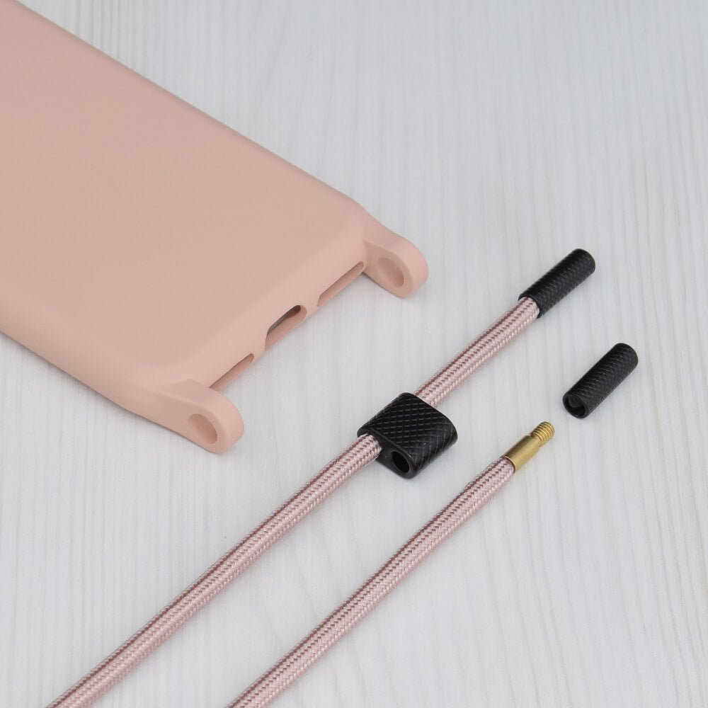 Techsuit Xiaomi Redmi Note 12 5G / Poco X5 5G Crossbody Lanyard Θήκη Σιλικόνης TPU με Λουράκι - Pink