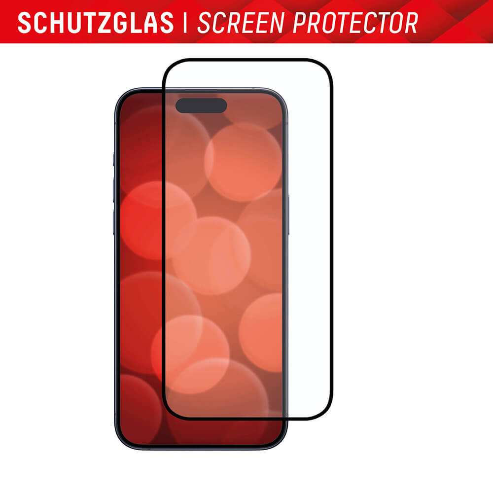 Displex iPhone 16 - Premium Προστασία Οθόνης - Full Screen Αντιχαρακτικό Γυαλί Tempered Glass - Διάφανο / Μαύρο