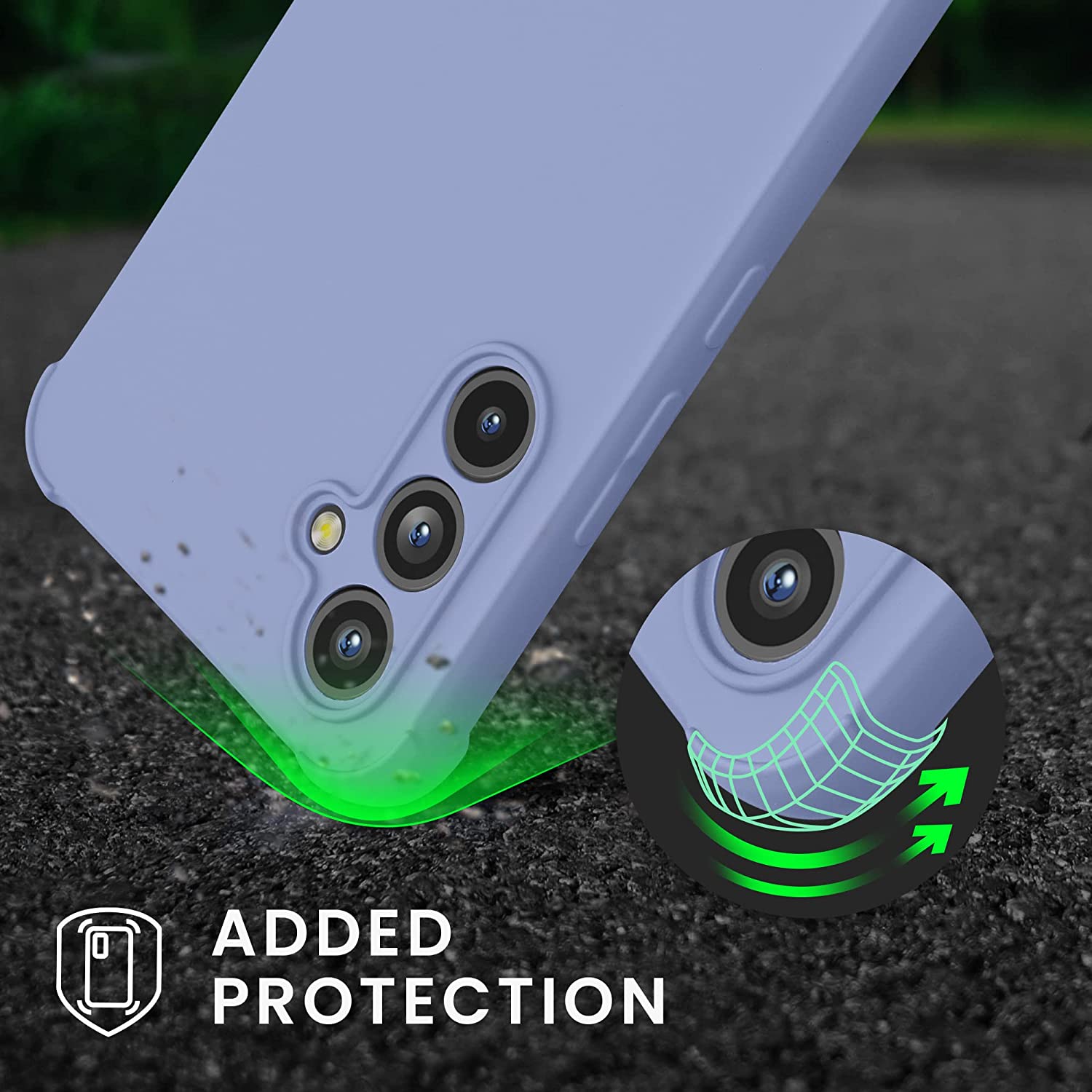 KW Samsung Galaxy A54 5G Θήκη Σιλικόνης TPU με Λουράκι - Lavender - 60805.108