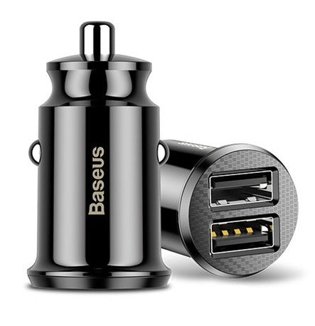 Baseus Grain Car Charger - Φορτιστής Αυτοκινήτου 3.1A 2xUSB Ports - Black - CCALL - ML01
