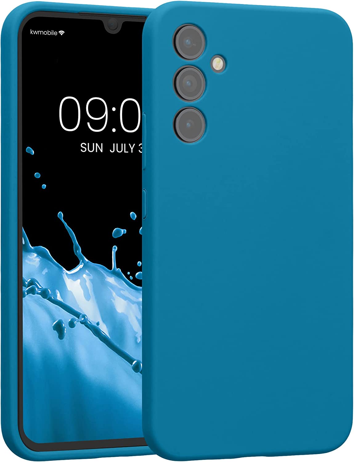 KW Samsung Galaxy A34 5G Θήκη Σιλικόνης Rubber TPU - Caribbean Blue - 60807.224
