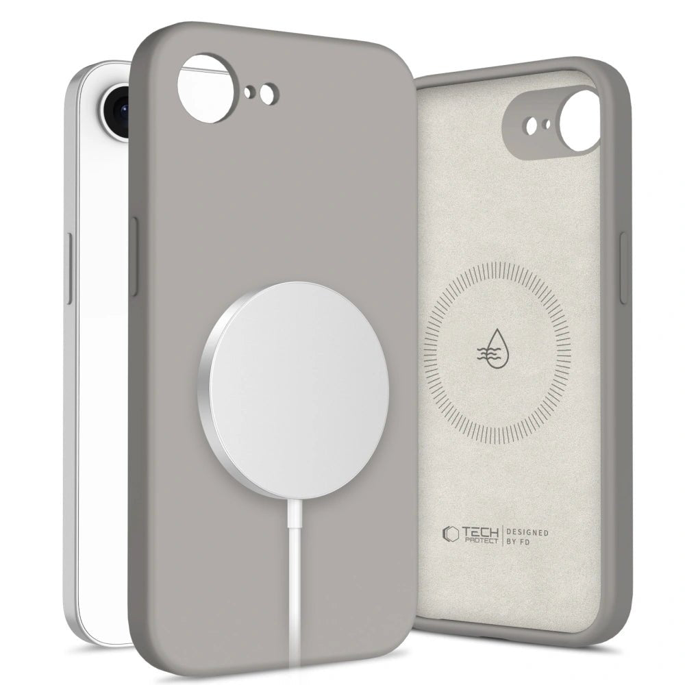 Tech - Protect iPhone 16e Liquid Silicone MagSafe Θήκη Σιλικόνης - Stone Grey