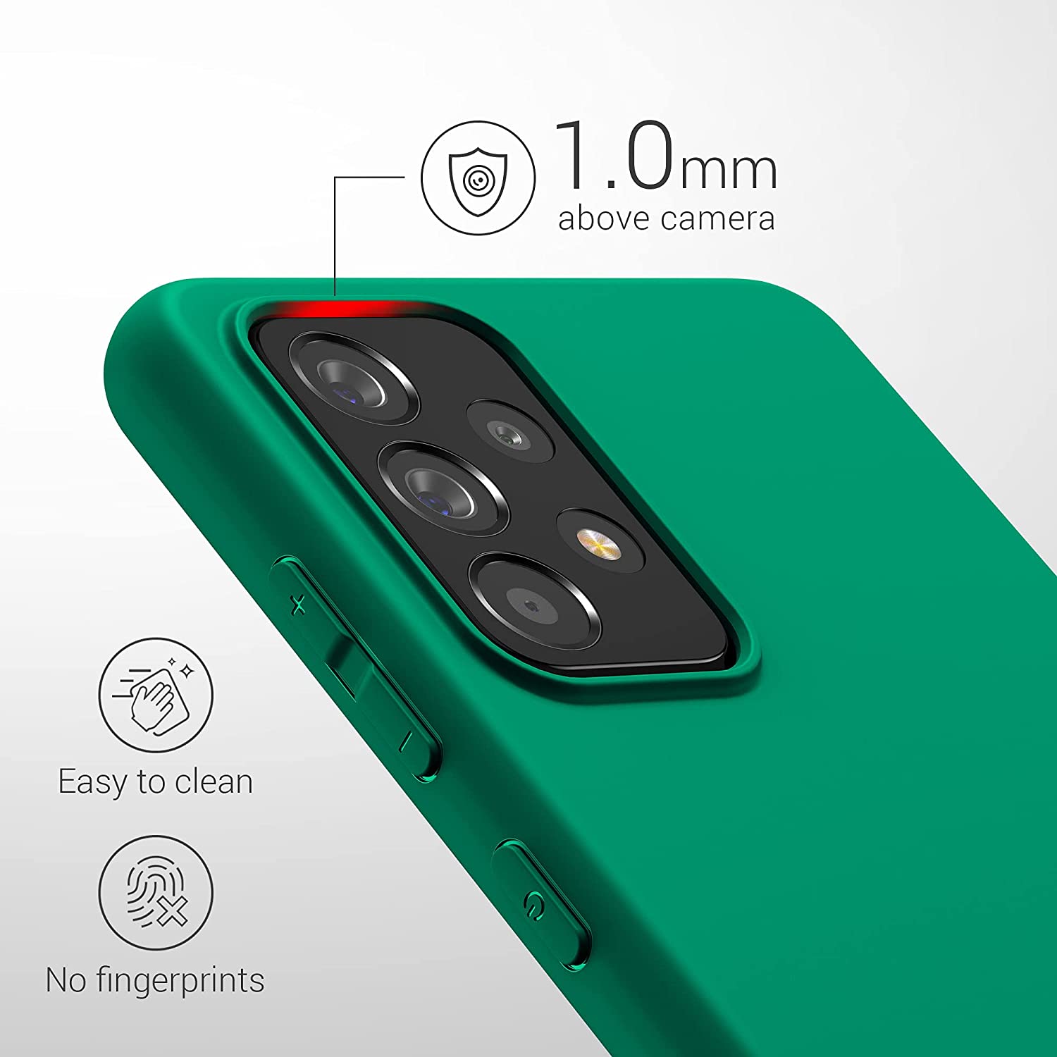 KW Samsung Galaxy A52 / A52 5G / A52s 5G Θήκη Σιλικόνης TPU - Emerald Green - 54346.142