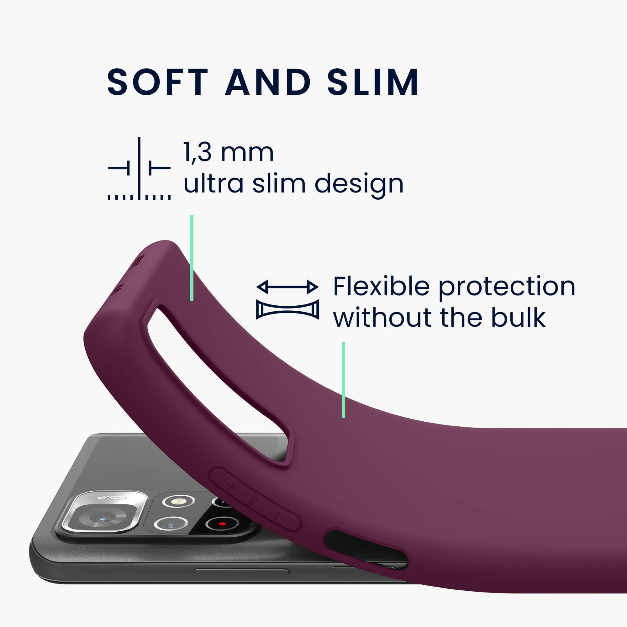 KW Xiaomi Poco M4 Pro 5G / Redmi Note 11S 5G Θήκη Σιλικόνης TPU - Bordeaux Purple - 57024.187