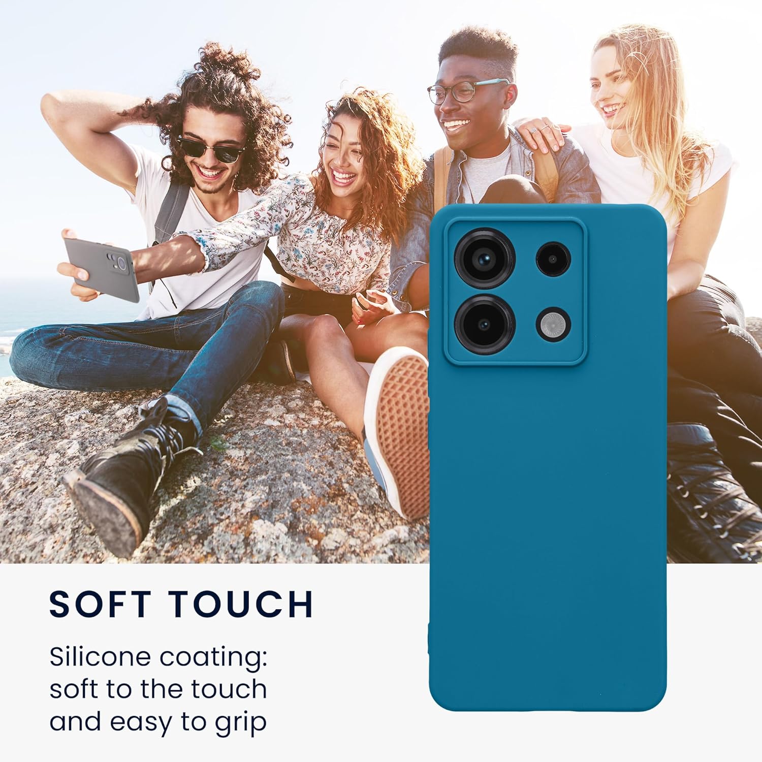 KW Xiaomi Redmi Note 13 Pro 5G / Poco X6 5G Θήκη Σιλικόνης TPU - Caribbean Blue