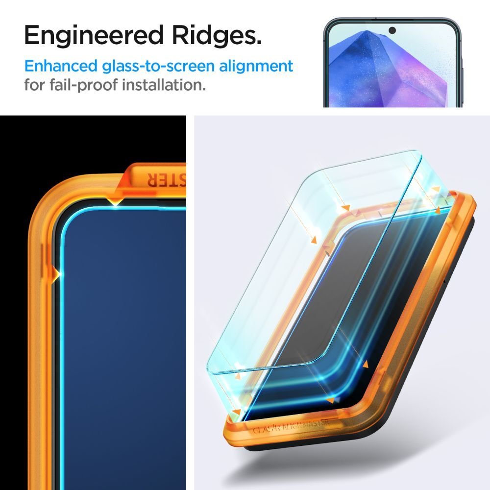 Spigen Samsung Galaxy A55 5G ALM GLAS.tR HD Tempered Glass Αντιχαρακτικό Γυαλί Οθόνης 9H - 2 Τεμάχια - Διάφανα